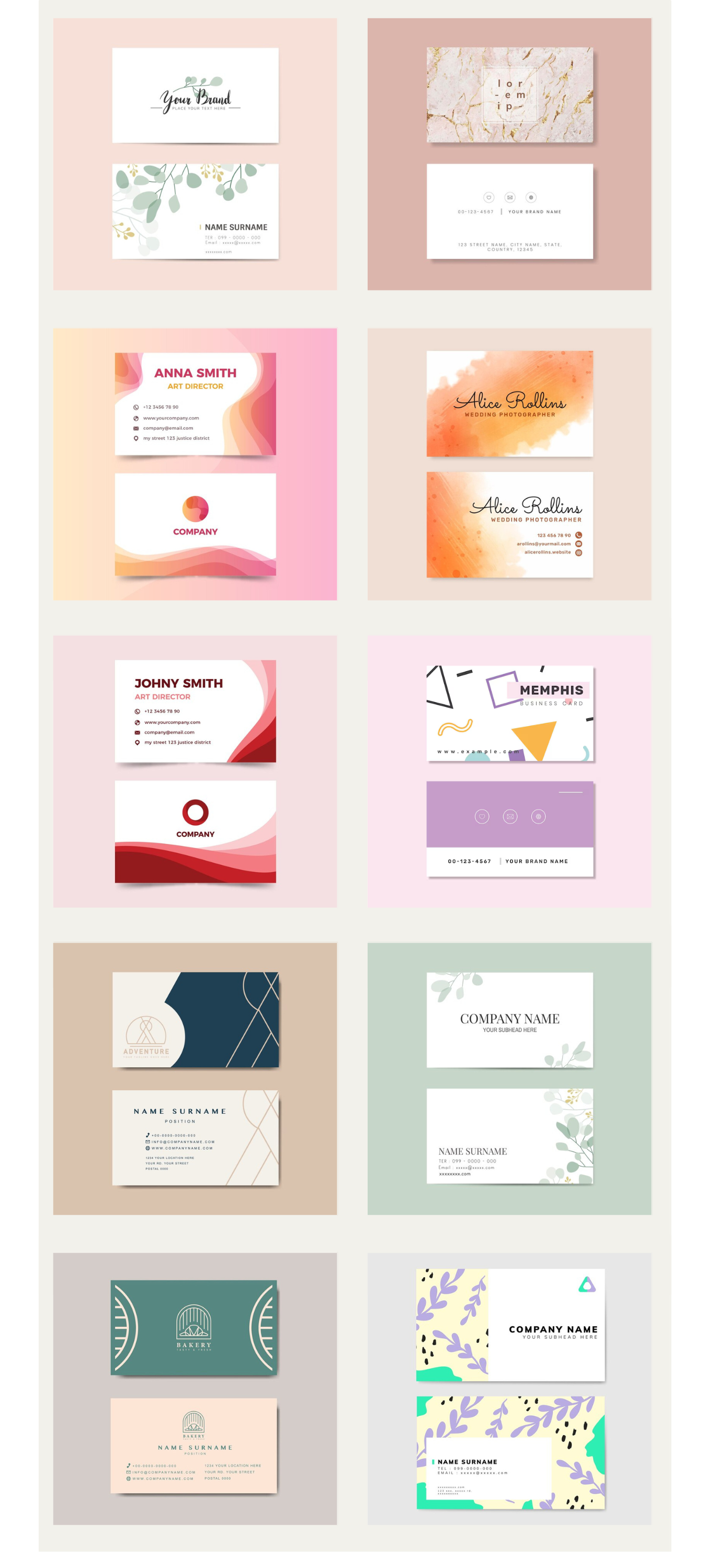 Những mẫu Danh thiếp (namecard) đẹp - đáng chú ý: 