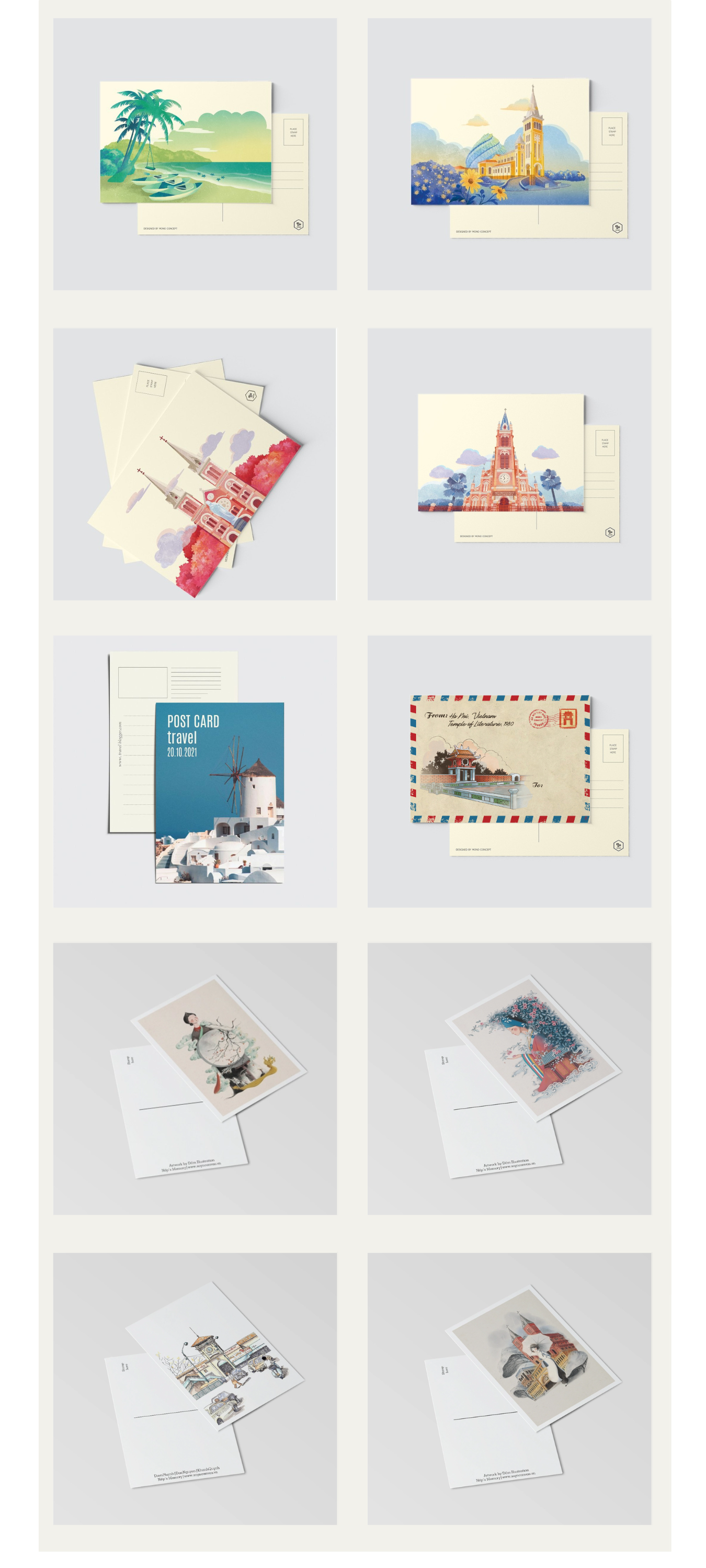 Các mẫu Postcard đẹp
