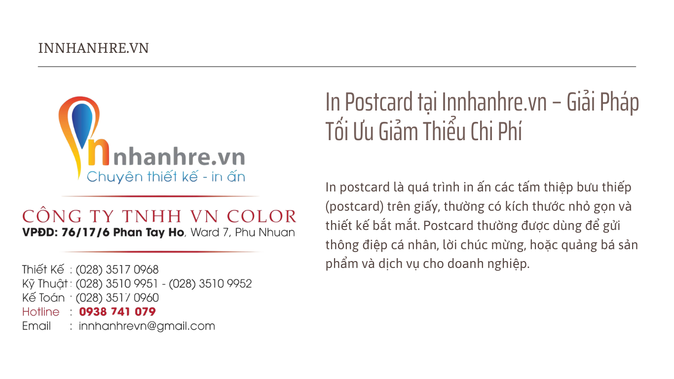In Postcard tại innhanhre.vn