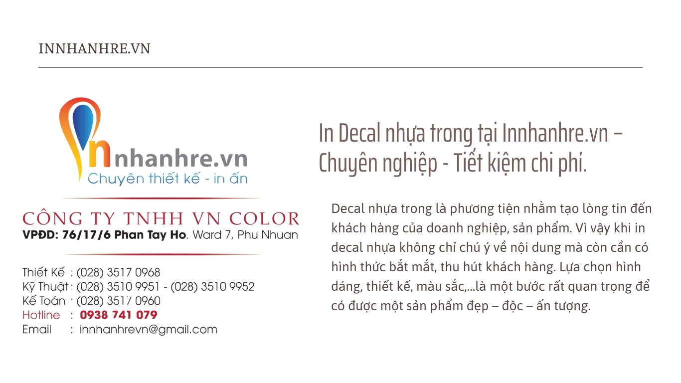 Tầm Quan Trọng Của Decal Nhựa Đối Với Sản Phẩm